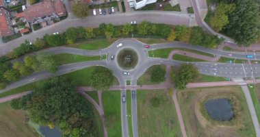 Kavşak yolunun En İyi Havadan Görünümü, Dordrecht, Hollanda