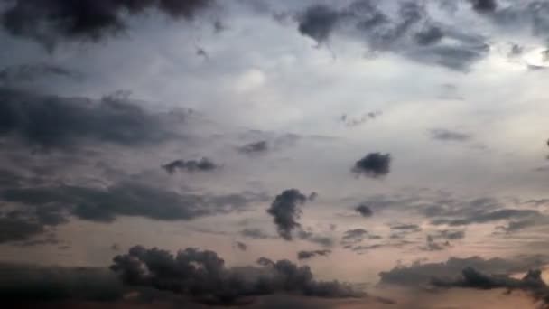 Güzel Zaman Atlamalı Bulutlar Gün Batımı Zamanı Arka Plan — Stok video