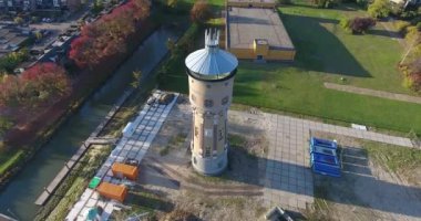 Kontrol kulesinin havadan görünümü, Dordrecht , Hollanda