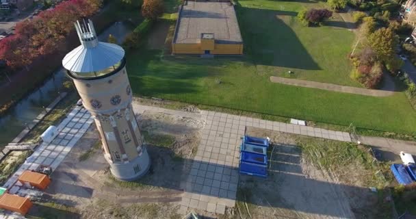 Vista Aérea Torre Controle Dordrecht Países Baixos — Vídeo de Stock