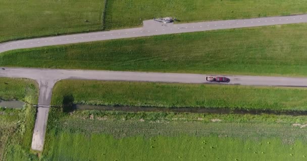 Vue Aérienne Champ Herbe Piste Cyclable — Video