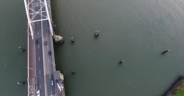Вид Воздуха Мост Через Реку Дордрехт Нидерланды — стоковое видео