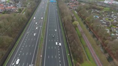 A16 otoyolunun havadan görünümü, Zwijndrecht, Hollanda