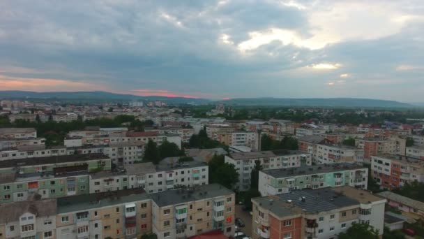 Vista Aérea Cidade Bacau Roménia — Vídeo de Stock