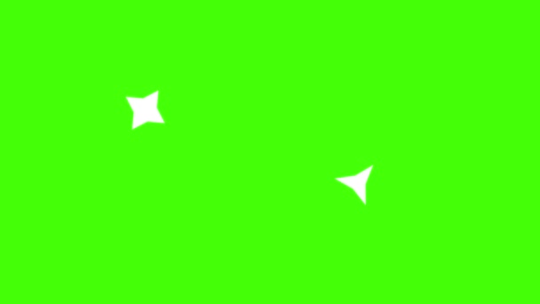 Moderne Flache Kurze Animationen Setzen Effektelemente Grüne Screen Chroma Taste — Stockvideo