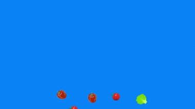 Sebze elementleri canlandırma krom anahtar arkaplanı çıkarılabilir