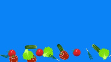 Sebze elementleri animasyon kroma anahtar arkaplan çıkarılabilir, dikişsiz döngü