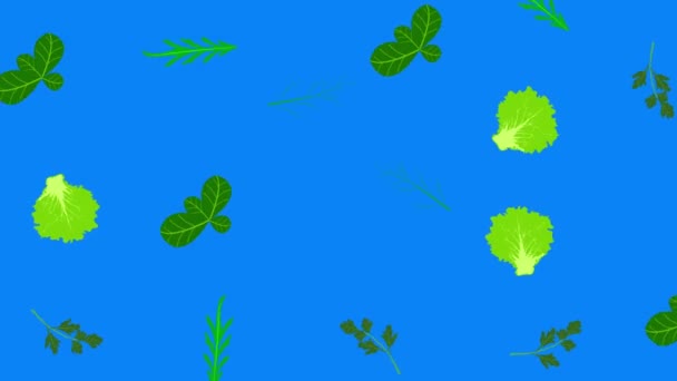 Légumes Éléments Animation Chroma Touche Arrière Plan Amovible Boucle Transparente — Video