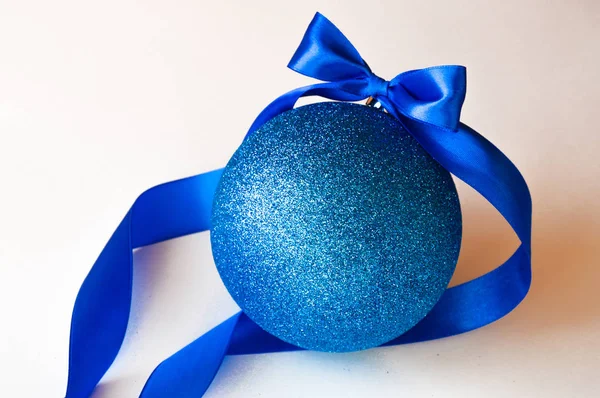 Christmas ball. beautiful Christmas blue ball on white background. New year. Christmas. holiday decor.