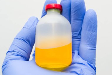 şişe, bir veteriner elinde holded çözümde Acepromazine