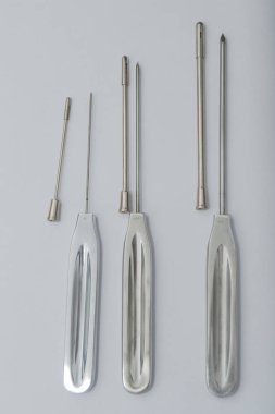 Kateter trocars gri yüzeyi farklı türleri