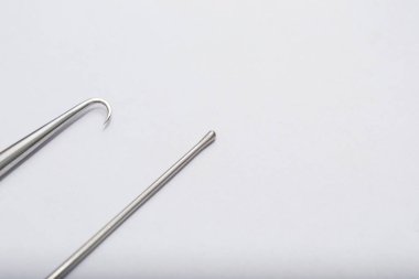 Düğmeli sonda ve kanca gri yüzeyi