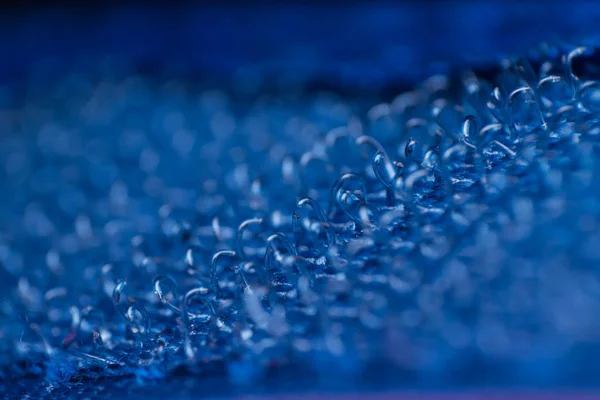 Экстремальный макрос синей текстуры липучки, абстрактный фон — стоковое фото