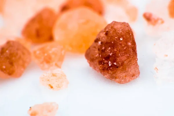 Makro foto av Himalayan Pink salt — Stockfoto