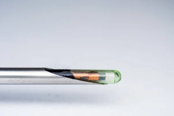 evcil hayvanlar için bir mikroçip yakın çekim fotoğraf