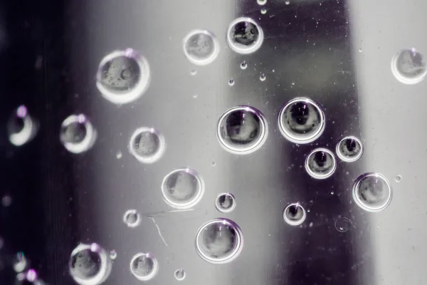 Macro Photo Water Drops Glass — Stock Photo, Image