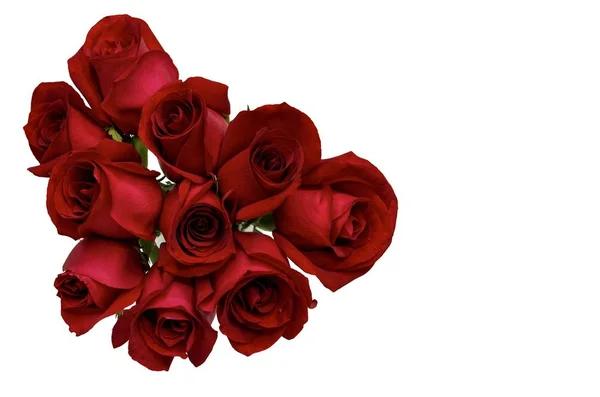 Świeży Kwiat Miłość Kształt Czerwonych Róż Które Para Jak Dać — Zdjęcie stockowe