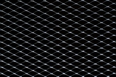 Arka plan olarak alarak metal çit koyu gri ve gümüş ızgara.