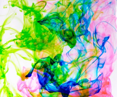 Gıda rengi damla ve soyut ve arka plan için suda çözünür.