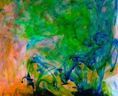 Gıda rengi damla ve soyut ve arka plan için suda çözünür.