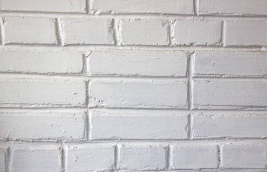 Beyaz iyi doku iyi yapılmış tuğla duvar boyalı