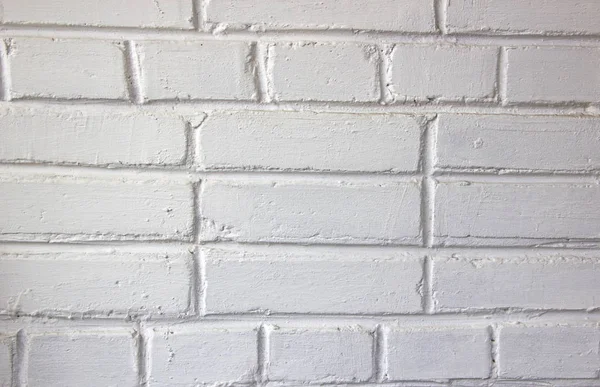Beyaz iyi doku iyi yapılmış tuğla duvar boyalı