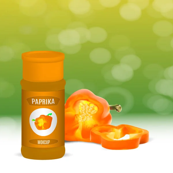 Kırmızı biber marka Mockup şişe gerçekçi