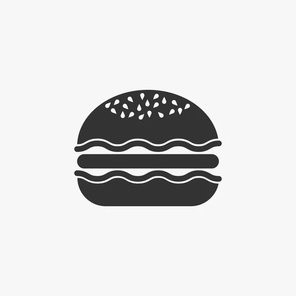 Icona Dell Hamburger Vettore Del Cibo — Vettoriale Stock