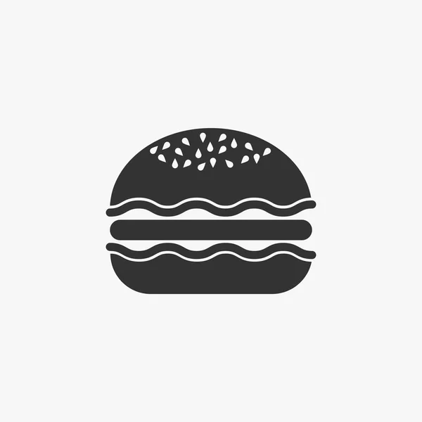 Hamburger simgesi, gıda vektör