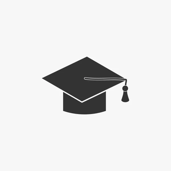 Bildungskappen Symbol Graduierungsvektor — Stockvektor