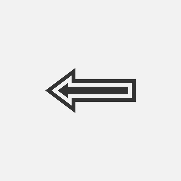 Icono Flecha Izquierda Vector Flecha — Vector de stock