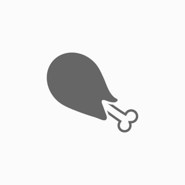 tavuk baget simgesi, gıda vektör