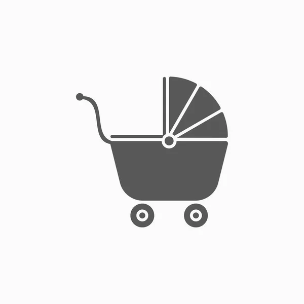 Kinderwagen-Symbol, Baby-Vektor — Stockvektor