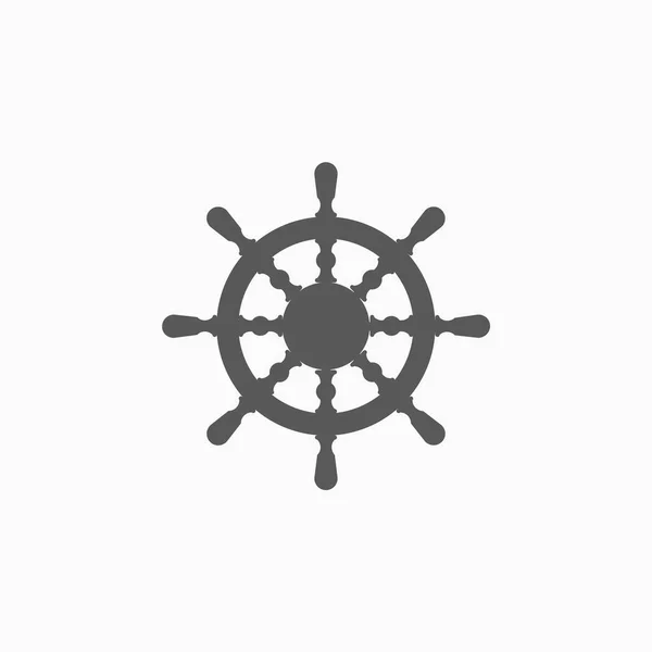 Ícone do volante do navio — Vetor de Stock