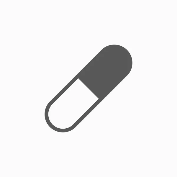 Capsula icona, vettore medicinale — Vettoriale Stock