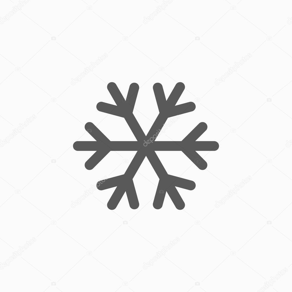 snowflake icon, cold vector