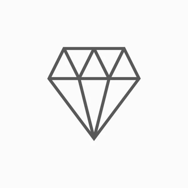 Icône de diamant, vecteur de bijoux — Image vectorielle