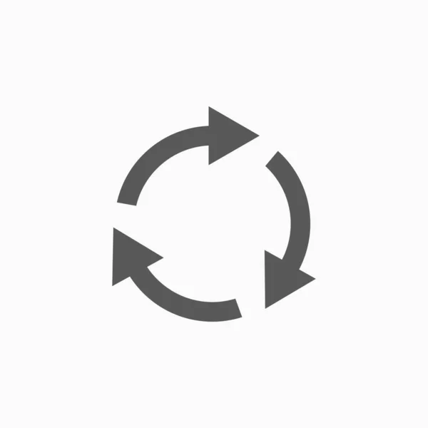 Icône de rond-point, vecteur de cercle de circulation — Image vectorielle