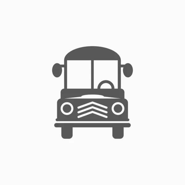 Icono de autobús escolar, vector de autobús — Archivo Imágenes Vectoriales