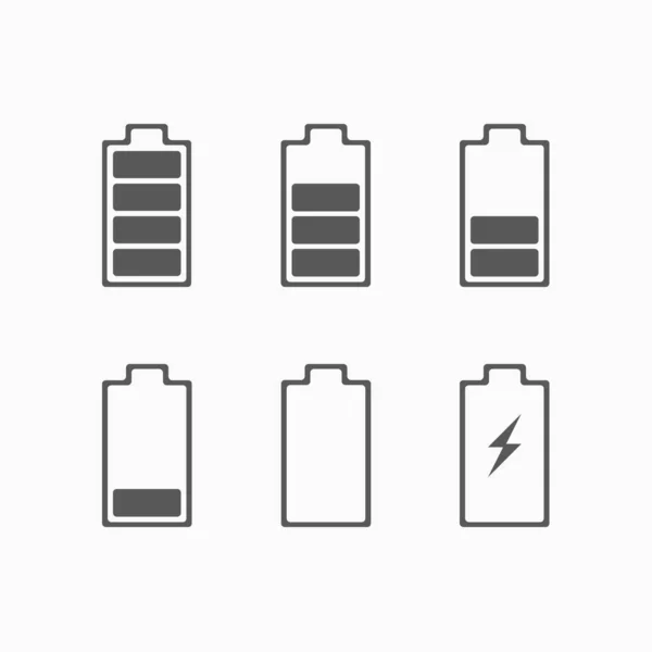 Icono de la batería, vector de potencia — Archivo Imágenes Vectoriales