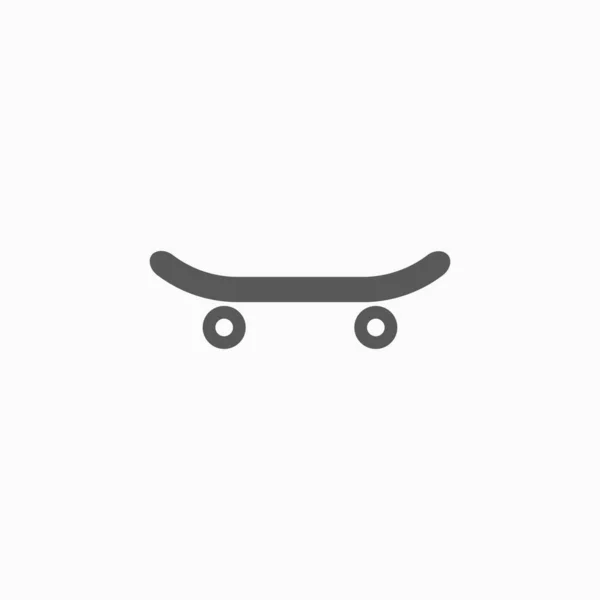 Icono de skate, vector de skate — Vector de stock