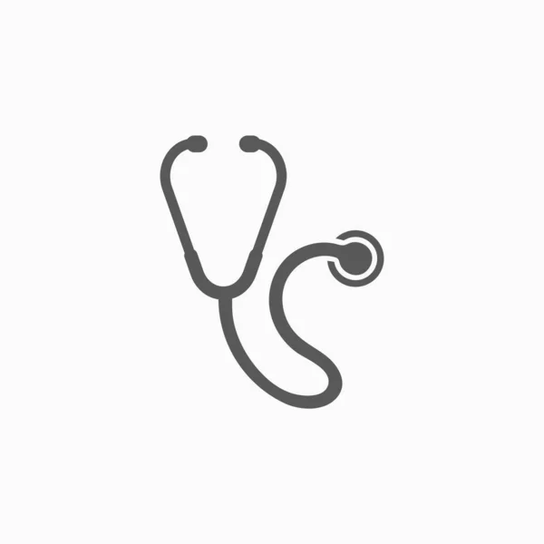 Stetoscopio icona, vettore medico — Vettoriale Stock