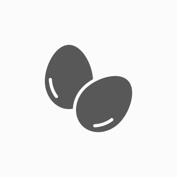 卵アイコン,食品ベクトル — ストックベクタ