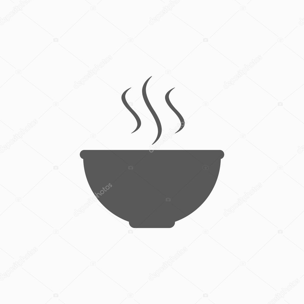 bowl icon, kitchenware vector