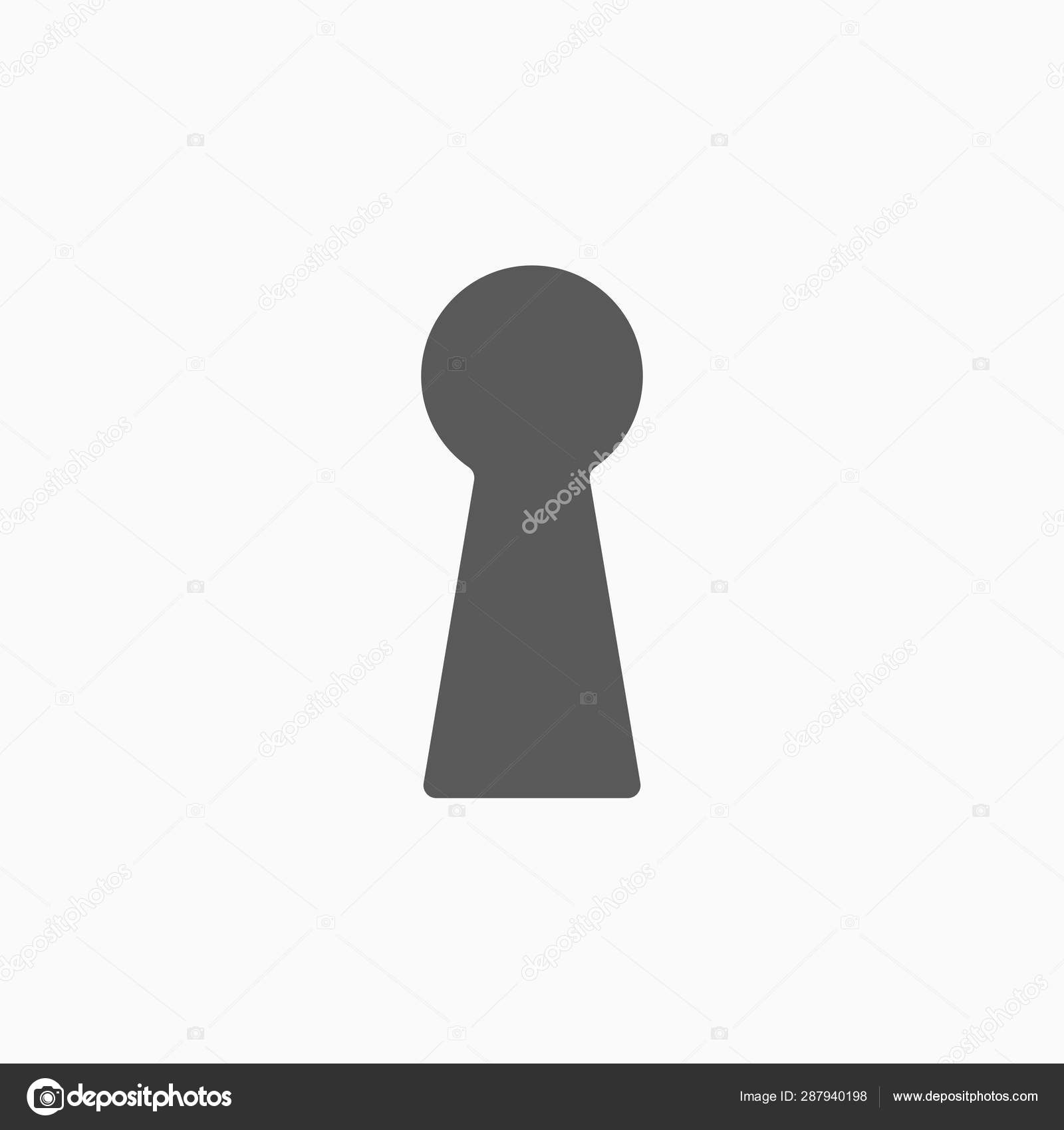 Keyhole Icon Keyway Icon Lock Vector Unlock Illustration Door