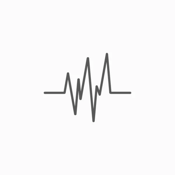 Icône du rythme cardiaque, vecteur de santé, icône graphique, illustration de l'hôpital — Image vectorielle