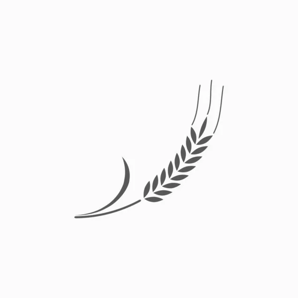 Іконка пшениці, вектор ячменю, значок солоду, вектор трави, природна ілюстрація — стоковий вектор