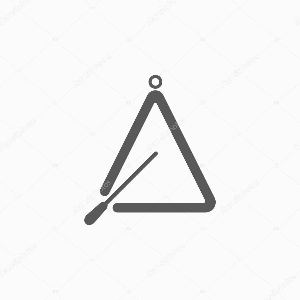 triangle instrument icon, music illustration, percussion icon, loud vector