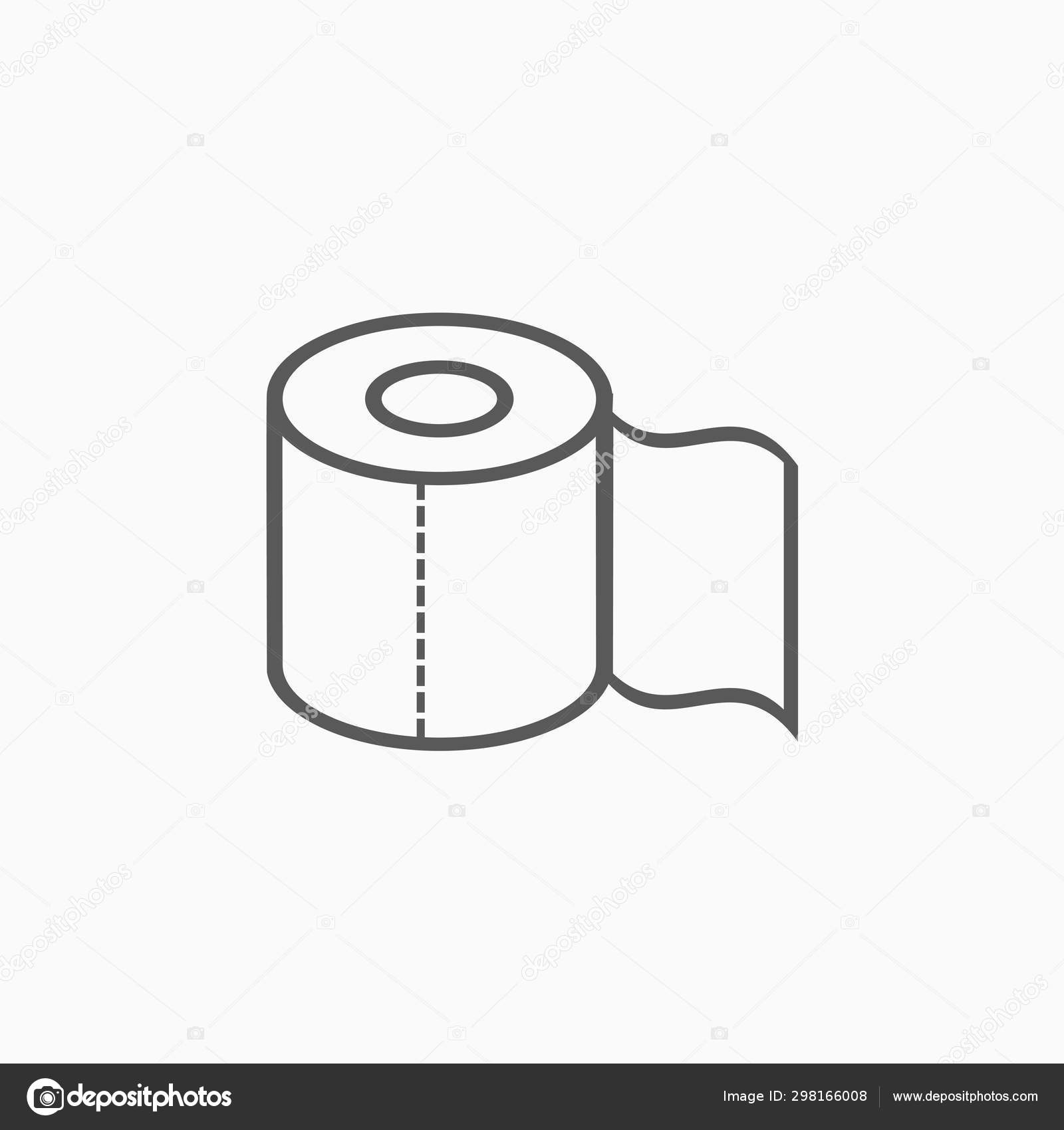 Toilet paper icon, tissue vector, toilet icon, paper illustration