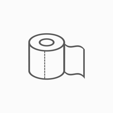 tuvalet kağıdı simgesi, doku vektörü, tuvalet simgesi, kağıt illüstrasyon, temiz vektör